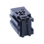 Micro Relay Socket for snap on mounting, with extension receptacle, 2×6.3mm + 3×4.8mm