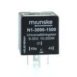 Universal Flasher 9V…30V, 10-200W, fully electronic, with control output