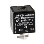 Universal Flasher 9V…30V, 200W/24V, fully electronic, with start-stop-input