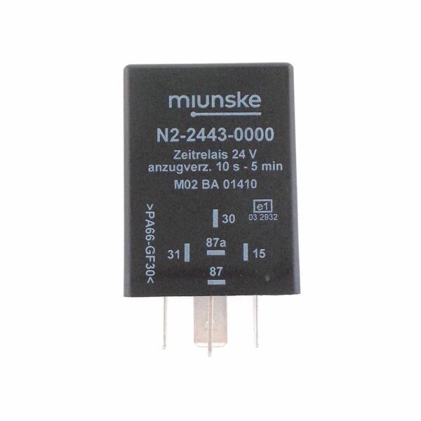 Switch-on Delayed Timer Relay 24V, 10sec...5min adjustable, dry contact