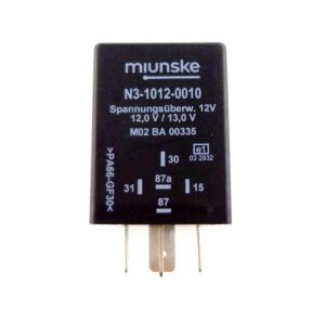 Spannungsüberwachung 12V, U(ein) 13,0 V, U(aus) 12,0V, einschaltverzögert 0,1s,  Wiedereinschaltsperrzeit 180s