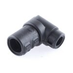 Wellrohr-Verbinder NW 10-10, 90°-Winkel, schwarz