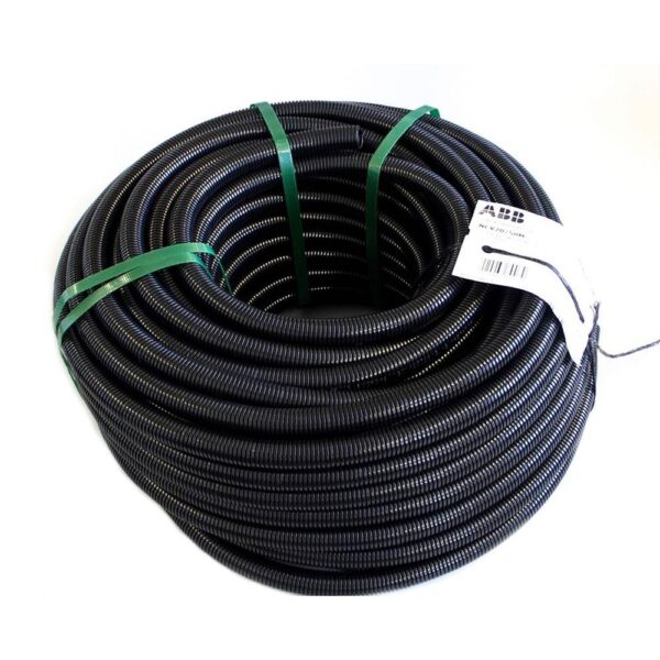 Wellrohr NW 17 PA6, Normalprofil UL94 V0, Aufmachung 50m-Ringe